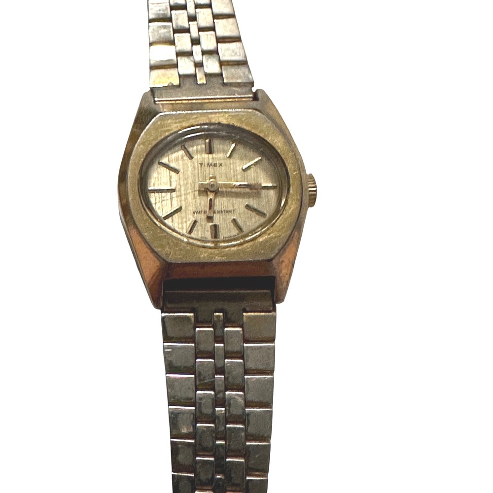 Vintage Timex Women's Watch Gold Tone Water Resistant Analog‎ Wristwatch